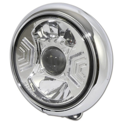 Phare avant LED HIGHSIDER HD-STYLE TYPE 2 210mm, chromé E-Hom