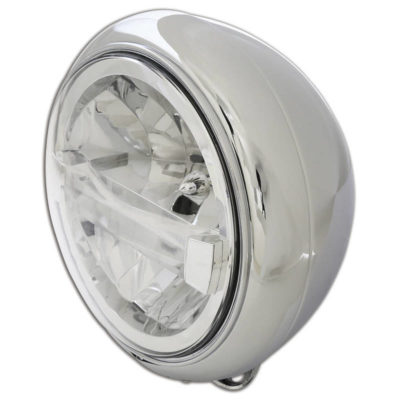 Phare avant LED HIGHSIDER HD-STYLE TYPE 4 220mm, chromé E-Hom