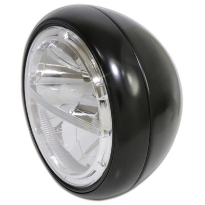 Phare avant LED HIGHSIDER VOYAGE (I) 205mm, noir mat E-Hom