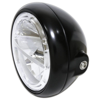 Phare avant LED HIGHSIDER VOYAGE (L) 205mm, noir E-Hom