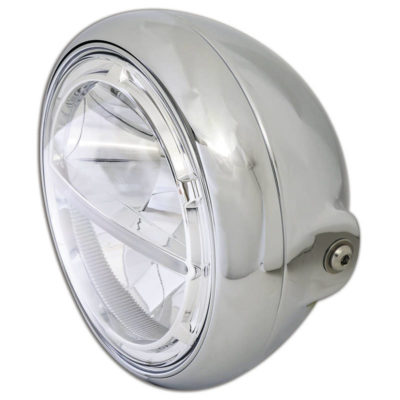 Phare avant LED HIGHSIDER VOYAGE (L) 205mm, chromé E-Hom