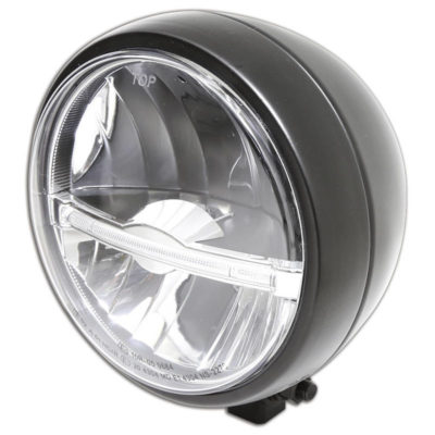 Phare avant LED HIGHSIDER JACKSON (I) 160mm, noir E-Hom