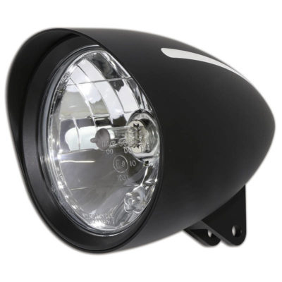 Phare avant HIGHSIDER CLASSIC 1, 157mm,noi.visière,rainuré E-Hom