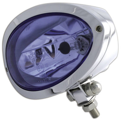 Phare avant HIGHSIDER IOWA 175mm, chromé, bleu