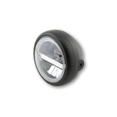 Phare avant LED HIGHSIDER PECOS TYPE 6 (L) 165mm, noir mat E-Hom