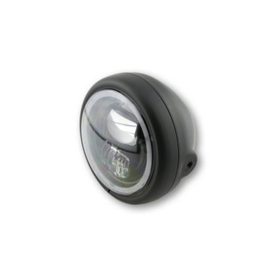 Phare avant LED HIGHSIDER PECOS TYPE 7 (L) 165mm, noir mat E-Hom