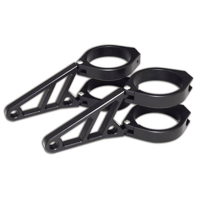 Support de phare HIGHSIDER CNC alu, court, noir Ø38-41mm