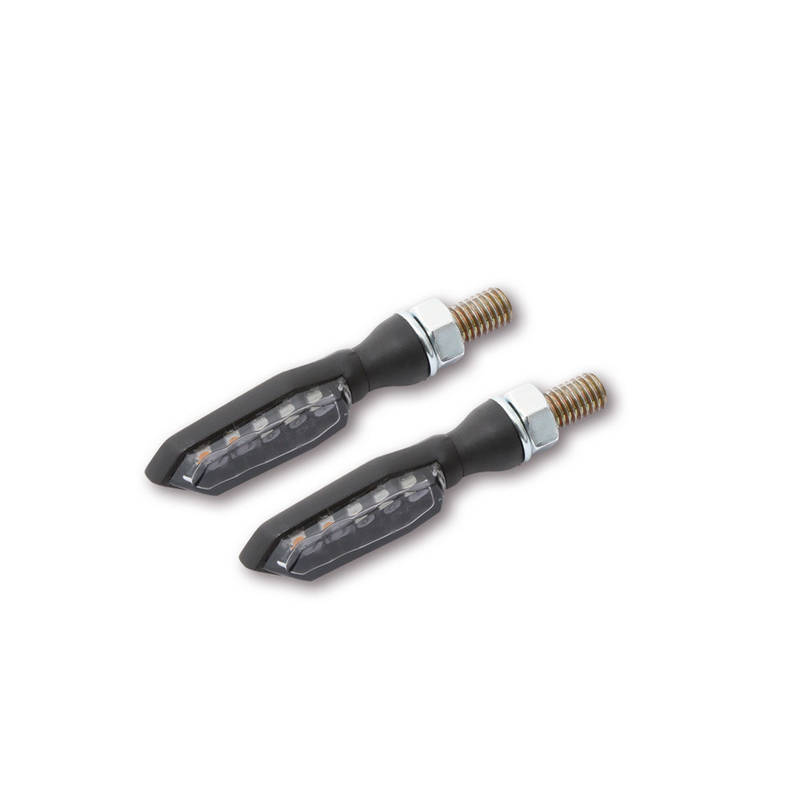 Clignotants LED HIGHSIDER SONIC X-1 noir/fumé,feux arrière E-Hom