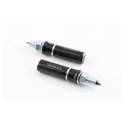 Clignotants LED HIGHSIDER CONERO noir/fumé, feu arrière E-Hom