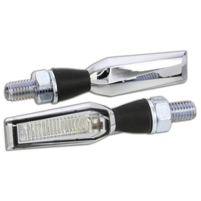 Clignotants LED HIGHSIDER FALCON chromé/transparent E-Hom