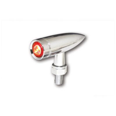 Feux arrière LED HIGHSIDER MONO BULLET LONG chromé/transp. E-Hom