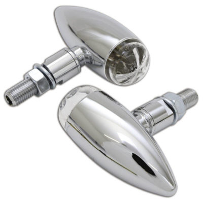 Clignotants LED HIGHSIDER MICRO BULLE chromé/transparent E-Hom