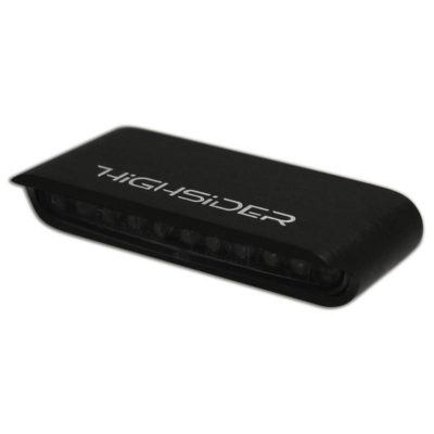 Clignotants LED HIGHSIDER STRIPE ALU noir/fumé E-Hom