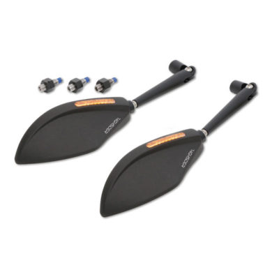 Rétroviseur HIGHSIDER TOREZZO av. clignotants LED pre.noir E-Hom