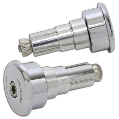 Embouts de guidon HIGHSIDER CURVE pour Ø12-22mm chromé