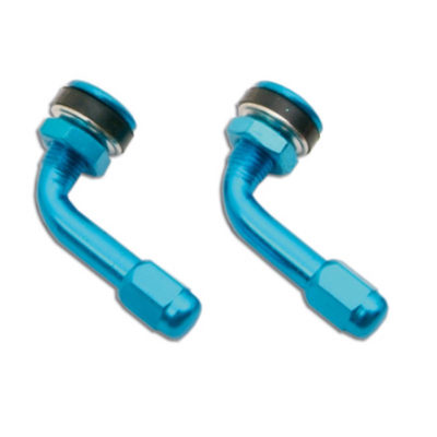 Valve 90° 8.3mm bleu anodisé (2 pcs)