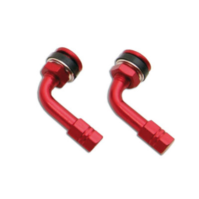 Valve 90° 8.3mm rouge anodisé (2 pcs)