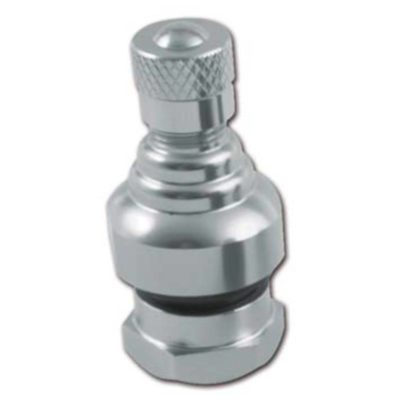 Valve droite alu chromé pour tubeless (2 pic)