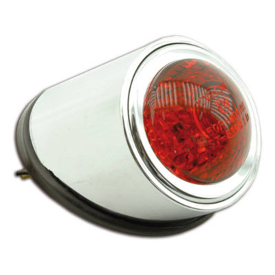 Feu arrière Vicma chromé/rouge LED (12V / 1W) homologué