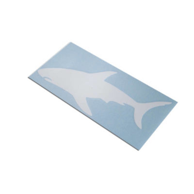 autocollant Shark 16cm blanc PRIX NET