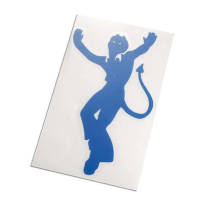 autocollant devil bleu (12cm) PRIX NET