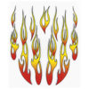 Autocollant de casque flamme (20x24cm)