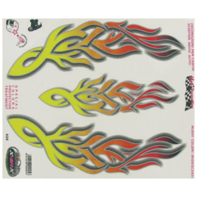 Set 3pcs autocollants Flammes