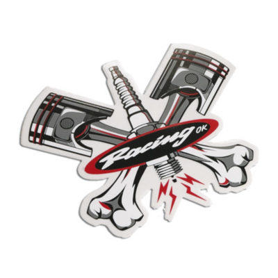 autocollant Racing piston 11.5cm