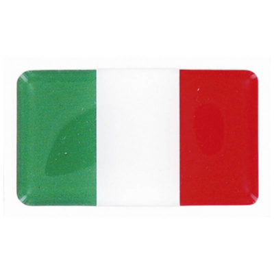 Autocollant Italie drapeau 47x27x2mm