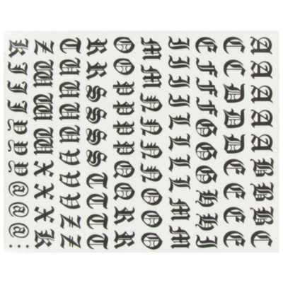 Lettres autocollantes Gothic noires