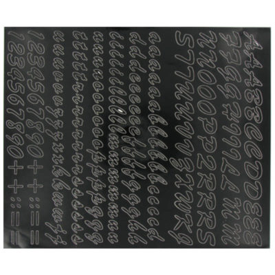 Lettes autocollantes noires