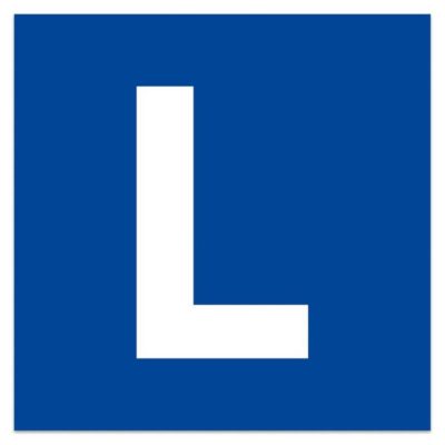 Lettre L autocollante