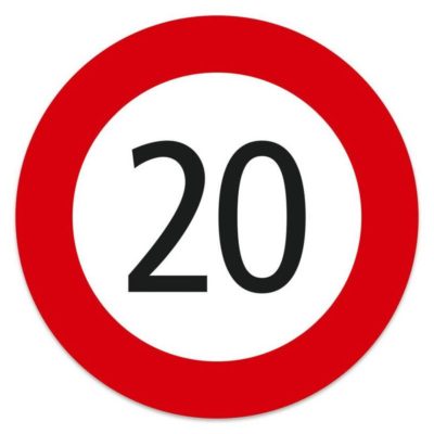 Autocollant 20 km/h pour 342220