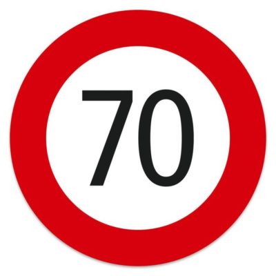 Autocollant 70 km/h pour 342220