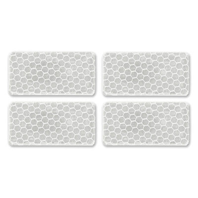 Réflecteurs (catadioptres) 50x25mm rectangul. blanc à coller