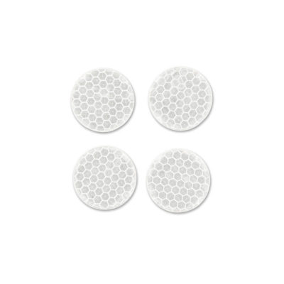 Réflecteurs (catadioptres) Ø 30mm rond blanc à coller 4pcs