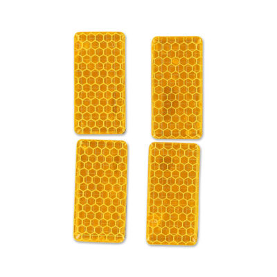 Réflecteurs (catadioptres) 50x25mm rectangul. orange à coller
