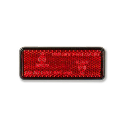 Catadioptre rouge rectangulaire arrière Moto 91.5x36mm à viser CE