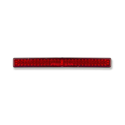 Catadioptre rouge rectangu.arr. CE Moto 123x12.5mm à viser