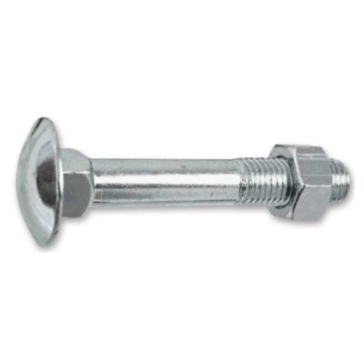 Vis à tête bombée M6x20 collet carré, fixation support de plaque
