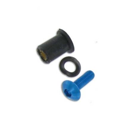 Écrous en gomme M5x16mm avec vis bleu (8 pcs)