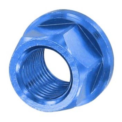 Écrou axe de roue M12x1.25mm alu bleu (1 pcs)