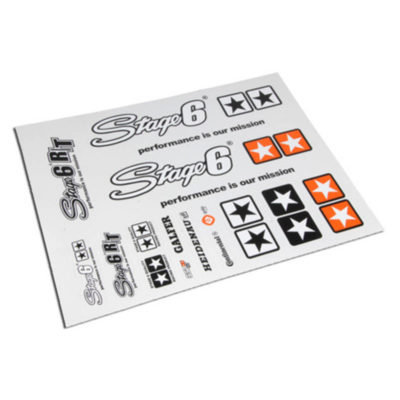 Plaque autocollants grand, Stage6 noir 50x39cm