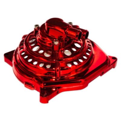 Couvercle pomp à eau  alu rouge anodisé