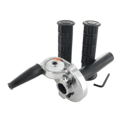 Poignée de gas court MF Racing chromé