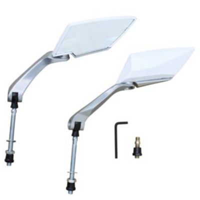 Rétroviseurs X-Run2 blanc/alu CE (paire)