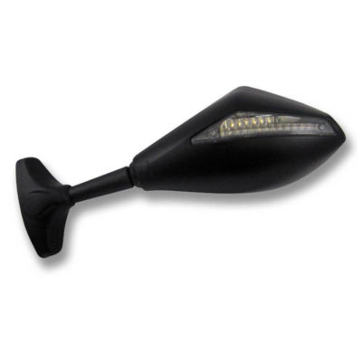 Rétroviseur cligno à led's fixation carénage noir CE (2pcs)