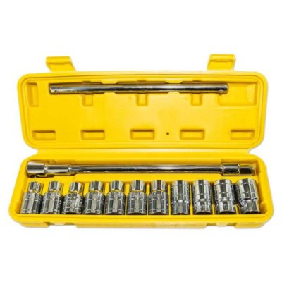 Coffret clé-T à douilles, 11 douilles, cote sur plats 8-19mm