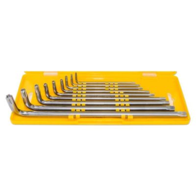 Set de clés Torx longe T10-T50 acier chromé-vanadium de 9 pièces