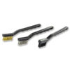 Jeu de brosses techniques 3pcs plastique, laiton, acier 35x10mm